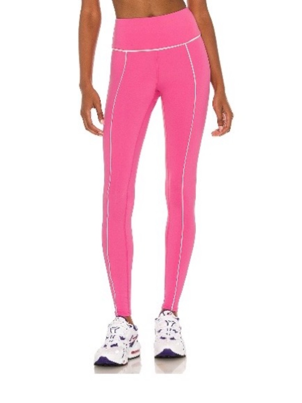 EleVen by Venus Williams Hot Pink High-Waist Leggings with Contrast Seams
